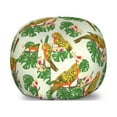 thumbnail image 1 of Philodendron Storage Toy Bag Chair, Pattern of Exotic Parrot on Floral and Leafy Branch, Stuffed Animal Organizer Washable Bag, Large Size, Pastel Green Multicolor, by Ambesonne, 1 of 3