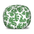 thumbnail image 1 of Philodendron Storage Toy Bag Chair, Repetitive Pattern of Detailed Drawn Tropical Leaves, Stuffed Animal Organizer Washable Bag, Large Size, Fern Green and White, by Ambesonne, 1 of 3