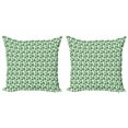 thumbnail image 1 of Ambesonne Philodendron Throw Pillow Cover 2 Pack, Detailed Drawn Leaves, 18", Fern Green and White, 1 of 2