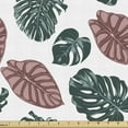 thumbnail image 1 of Philodendron Upholstery Fabric by the Yard, Monstera Leaf Tropic Forest Botany, Decorative Fabric for DIY and Home Accents, 3 Yards, White Green Pale Salmon by Ambesonne, 1 of 4