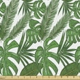 thumbnail image 1 of Ambesonne Philodendron Fabric by the Yard Upholstery, Summer Tropical Jungle, 1 Yard, Fern Green Olive Green, 1 of 5