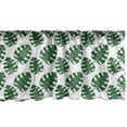 thumbnail image 1 of Ambesonne Philodendron Valance Pack of 2, Jungle Leaves, 54"X12", Green and White, 1 of 2