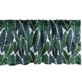 thumbnail image 1 of Ambesonne Philodendron Valance Pack of 2, Exotic Leaf Plant Art, 54"X12", Hunter Green and Petrol Blue, 1 of 4