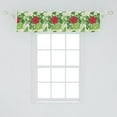 thumbnail image 1 of Philodendron Window Valance, Rhythmic Vivid Bouquet of Mixed Tropical Colorful Flowers, Curtain Valance for Kitchen Bedroom Decor with Rod Pocket, 54" X 12", Pale Green Dark Pink, by Ambesonne, 1 of 2