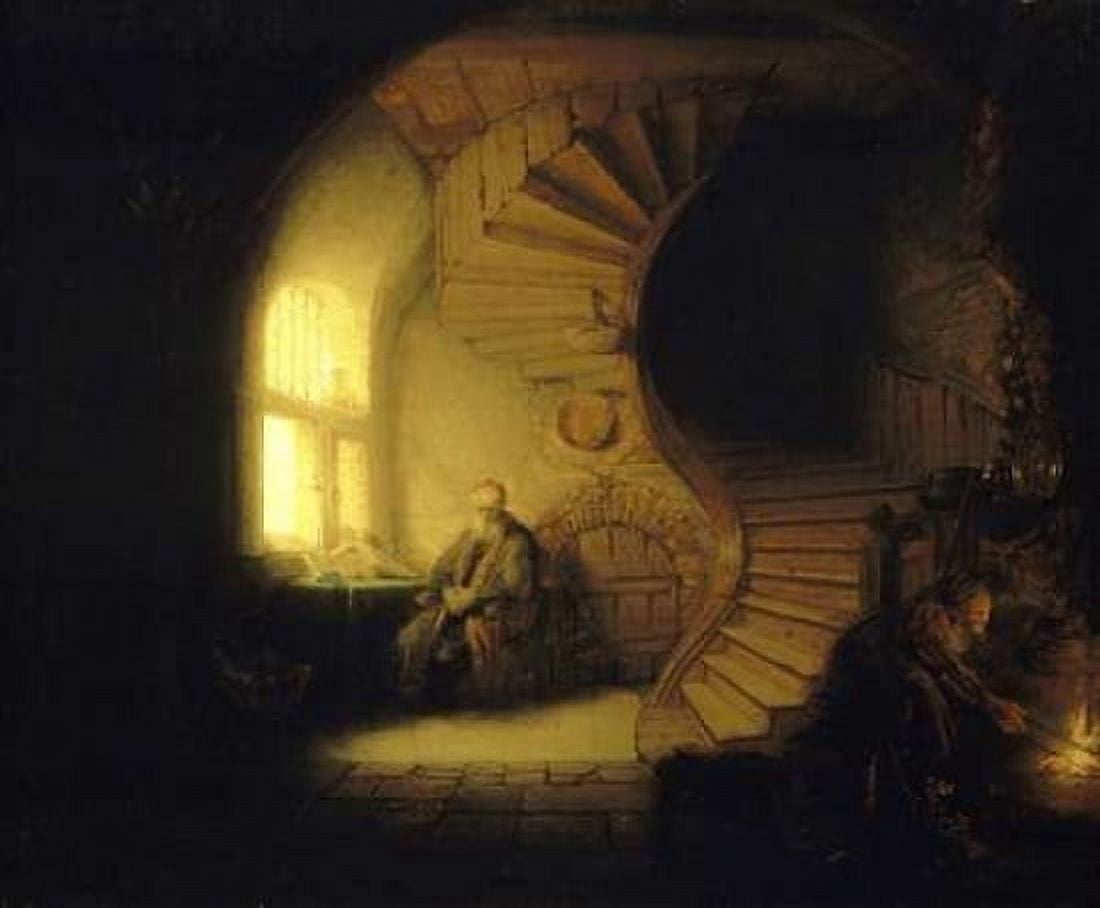 Philosopher in Meditation Canvas Art - Rembrandt Van Rijn (20 x 24)