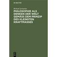 thumbnail image 1 of Philosophie als Denken der Welt gemÃ¤Ã dem Prinzip des kleinsten KraftmaÃes, (Hardcover), 1 of 1