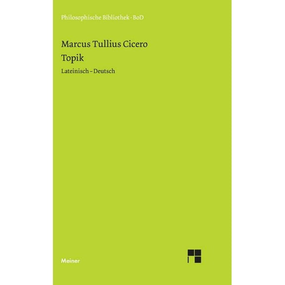 Philosophische Bibliothek Topik, Book 356, (Hardcover)