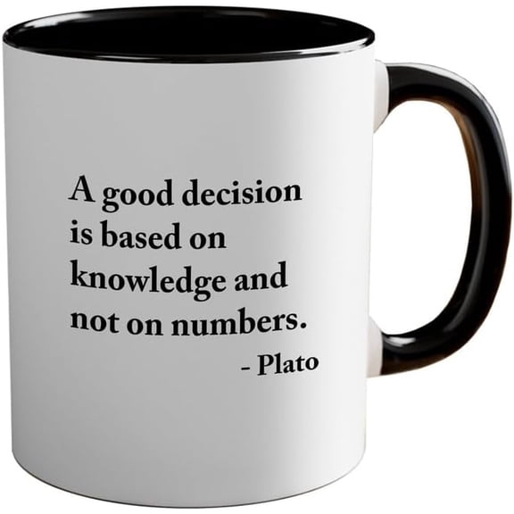 Philosophy 2Tone Mug 11oz Black -A Good Decision - Psychology Comunicator Therapist Philoshopers Communism Logic