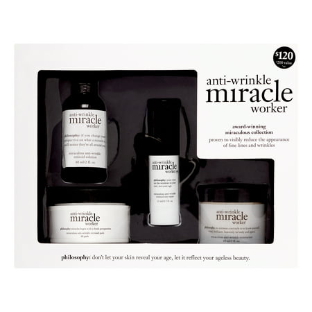 Philosophy Anti-Wrinkle Miracle Worker Loyalty Skincare Kit, 4 Count