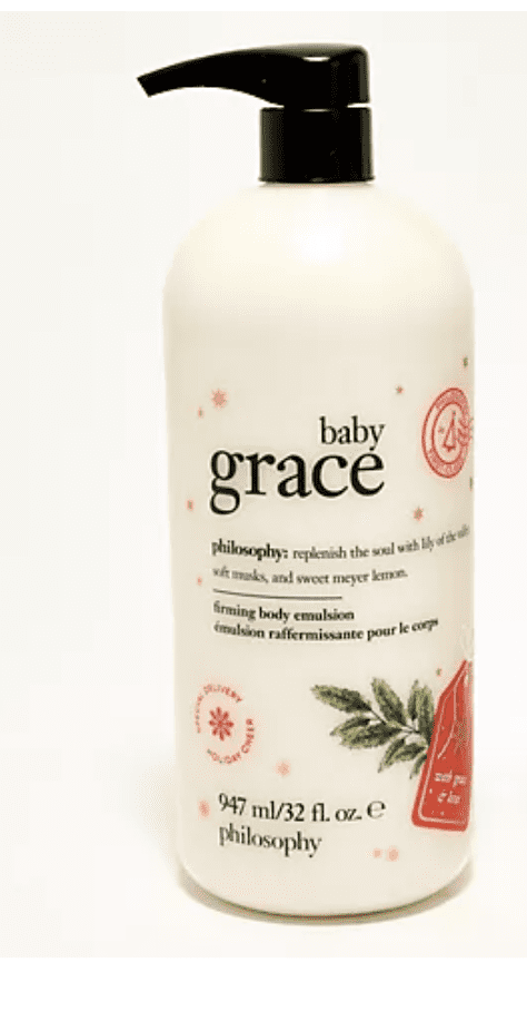 Philosophy Baby Grace Firming Body Emulsion 32 oz – Lightweight Moisturizing Body Lotion with Soft Clean Scent