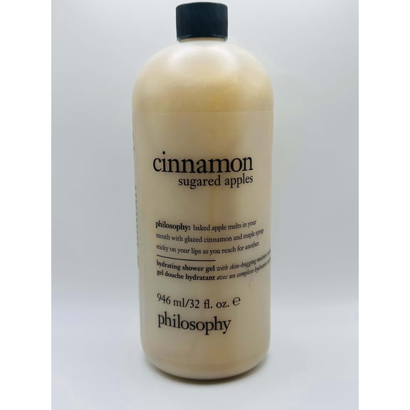 Philosophy Cinnamon Sugared Apples Hydrating Shower Gel 32 oz | 3-in-1 Shampoo, Body Wash & Bubble Bath | Warm Apple & Cinnamon Scent