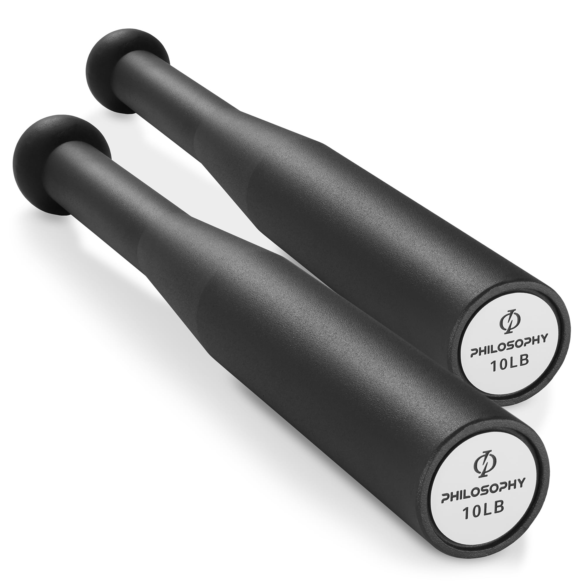 Philosophy Gym 10 LB Indian Clubs Pair - Weighted Steel Exercise Club Bells Set, Arm Strength Trainer, 20 LB Total