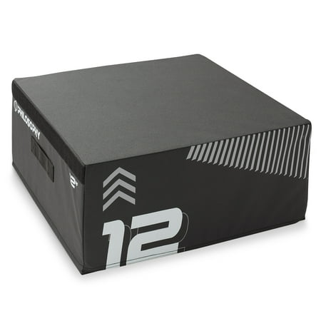 Philosophy Gym Soft Foam Plyo Box - 12", Stackable Plyometric Jump Box for Home Gym, HIIT, Jumps, Step-Ups, Agility and Strength Training
