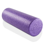 Philosophy Gym 18 High-Density Foam Roller for Exercise, Massage, Muscle Recovery - Round, Purple