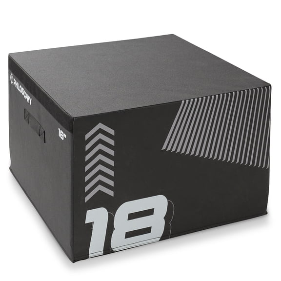 Philosophy Gym 18" Soft Foam Plyometric Box - Jumping Plyo Box for Training and Conditioning