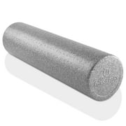 Philosophy Gym 24" High-Density Foam Roller for Exercise, Massage, Muscle Recovery - Round, Gray