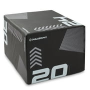 Philosophy Gym 3-in-1 Foam Plyo Box - 20 x 24 x 30, Soft Plyometric Jump Box for Home Gym, HIIT, Jumps, Step-Ups, Agility and Strength Training
