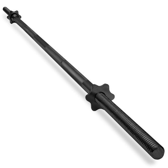 Philosophy Gym 7 FT Standard Barbell, Threaded 1" Straight Bar with Star Collars, 500lb Capacity, Black