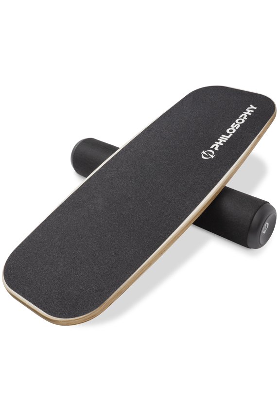 Balance Board, Adjustable Wooden Exercise Trainer - Black