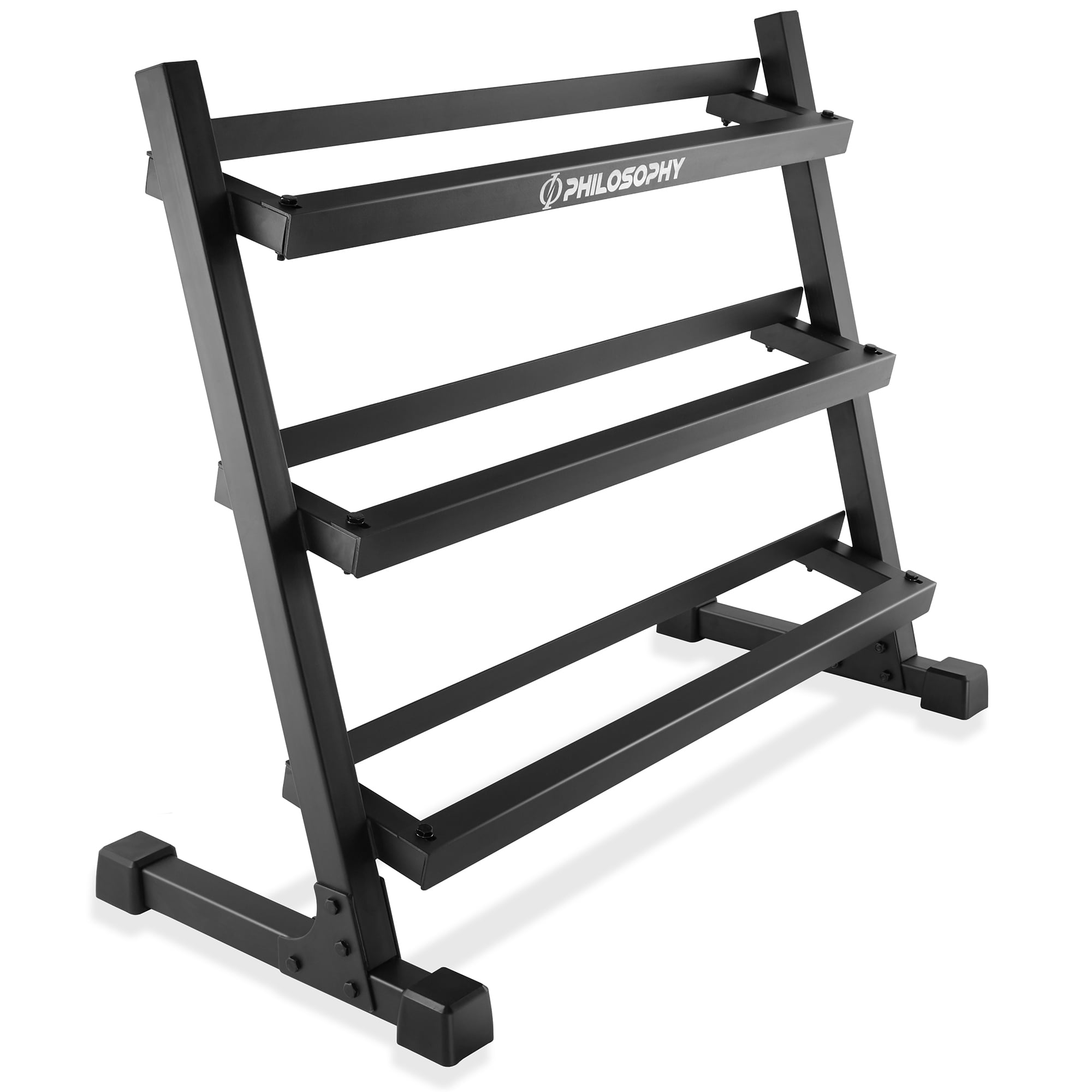 XMark Dumbbell Holder Stand 4 ft. Three Tier Rack Holds 10 Pair Walmart