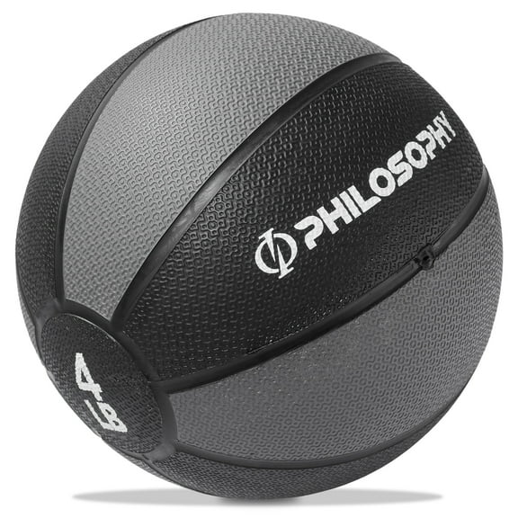 Philosophy Gym Medicine Ball, 4 LB - Weighted Fitness Non-Slip Ball