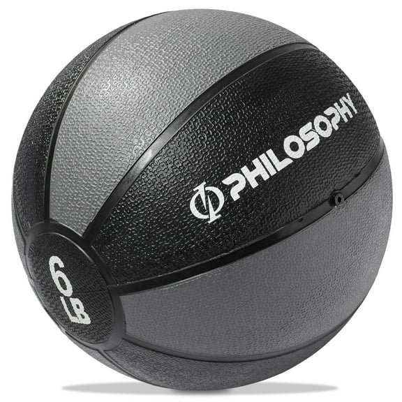 Philosophy Gym Medicine Ball, 6 LB - Weighted Fitness Non-Slip Ball
