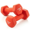 thumbnail image 1 of Philosophy Gym Neoprene Dumbbell Hand Weights, 5 LB Pair - 10 LB Total, 1 of 7