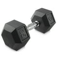 thumbnail image 1 of Philosophy Gym Rubber Coated Hex Dumbbell Hand Weight, 35 lbs, 1 of 6