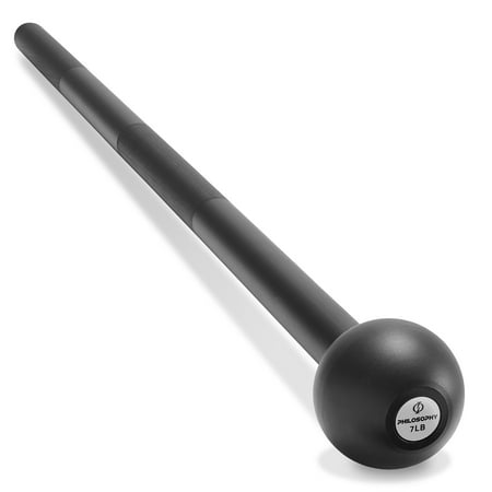 Philosophy Gym Steel Mace Bell 7 LB, Mace Club for Strength Training, Functional Full Body Workouts