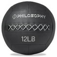 thumbnail image 1 of Philosophy Gym Wall Ball, 12 LB - Soft Shell Weighted Medicine Ball with Non-Slip Grip, 1 of 7