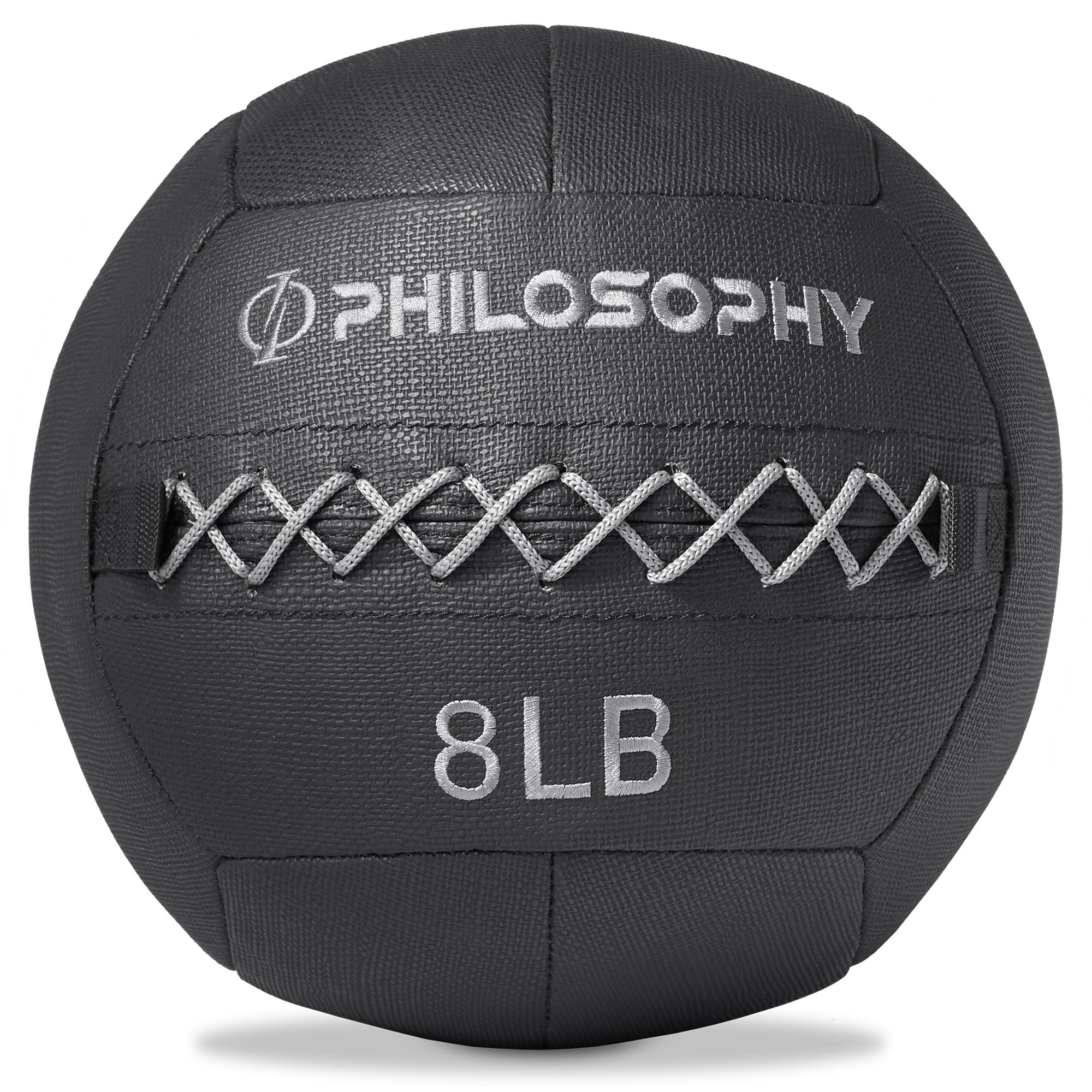 Philosophy Gym Wall Ball, 8 LB - Soft Shell Weighted Medicine Ball with Non-Slip Grip