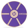 thumbnail image 1 of Philosophy Gym Wobble Balance Board, Round Wooden Core Trainer for Adults - Purple, 1 of 7