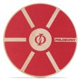 thumbnail image 1 of Philosophy Gym Wobble Balance Board, Round Wooden Core Trainer for Adults - Red, 1 of 7