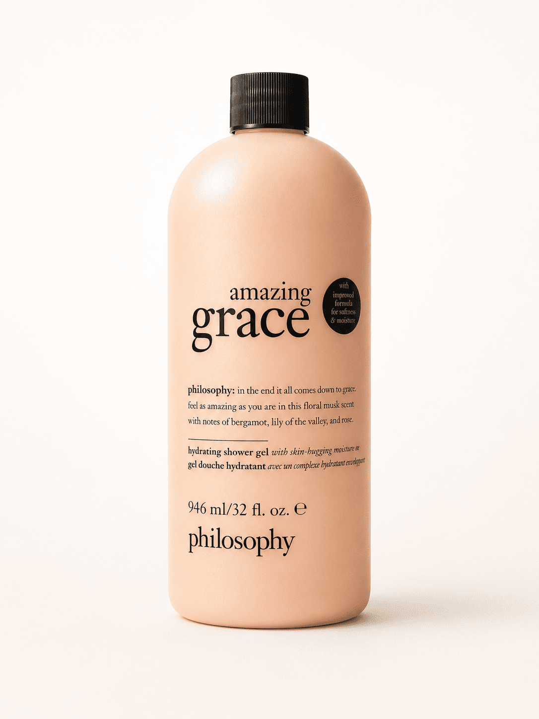 Philosophy Amazing Grace Hydrating Shower Gel 32 oz – Moisturizing Daily Body Wash with Gentle Cleansing Formula