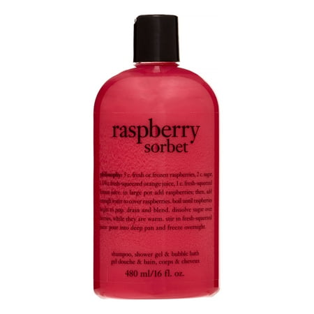 Raspberry Sorbet 3 In 1 Shampoo Shower Gel & Bubble Bath 16 Oz / 480 Ml