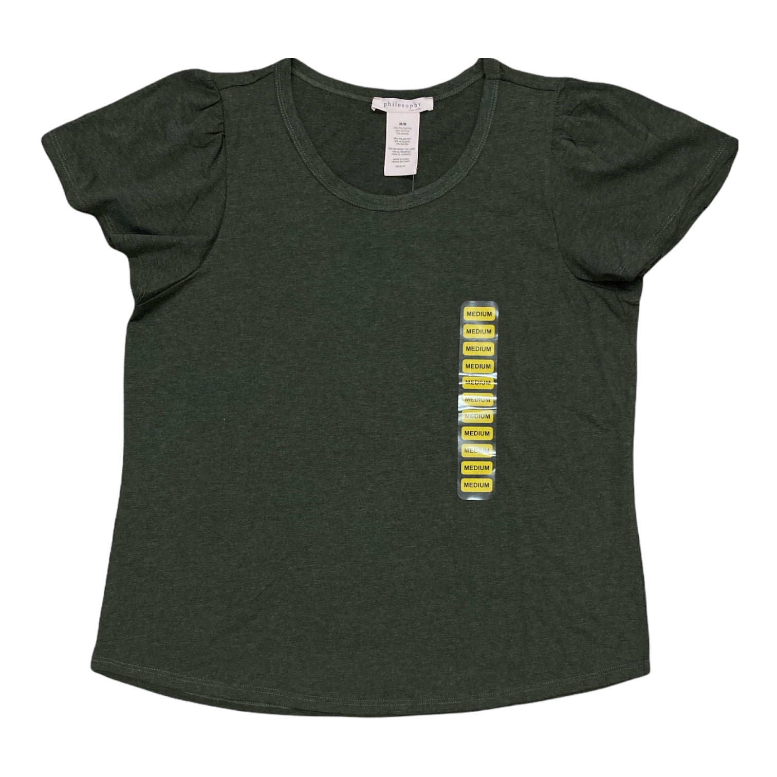 Olive w/gold scoop store neck tshirt