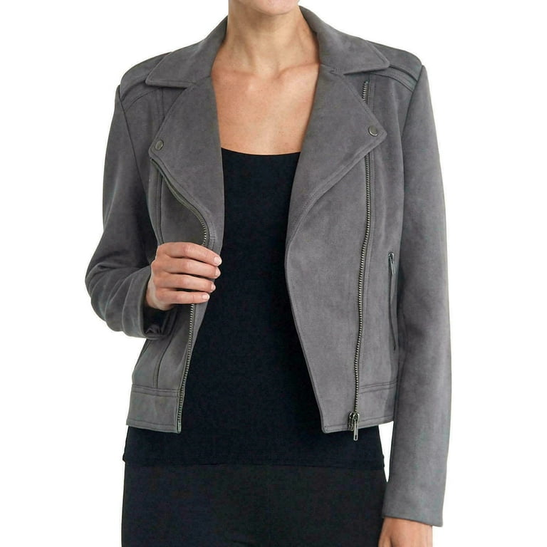 Philosophy faux suede moto jacket hotsell
