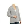 thumbnail image 1 of Philosophy Women's Notch Collar Ponte Knit V-Neck Long Sleeve Stretch Blazer (Mist Grey Heather, XXL), 1 of 4