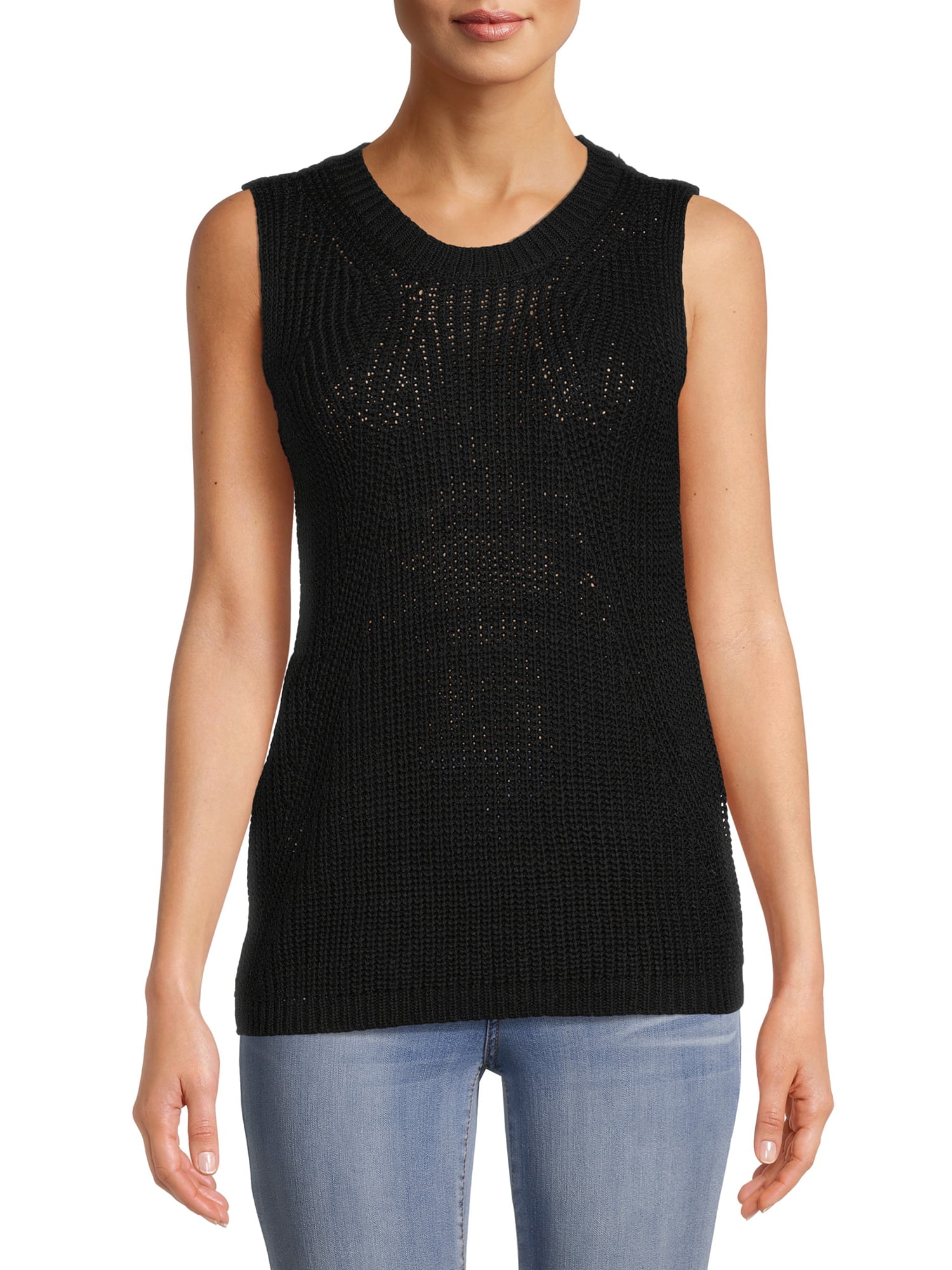 Philosophy Women Sweater Tank Black Xs