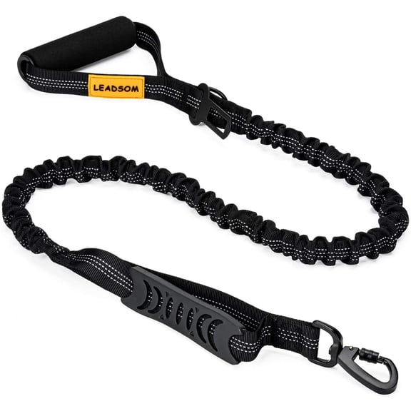 Philowng 6 ft ABS Adjustable Dog Leash, Black