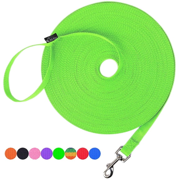 Philowng Long Dog Training Leash – 15ft 20ft 30ft 50ft 100ft Obedience Recall Agility Lead, Thickening Heavy Duty Material for Large Dogs