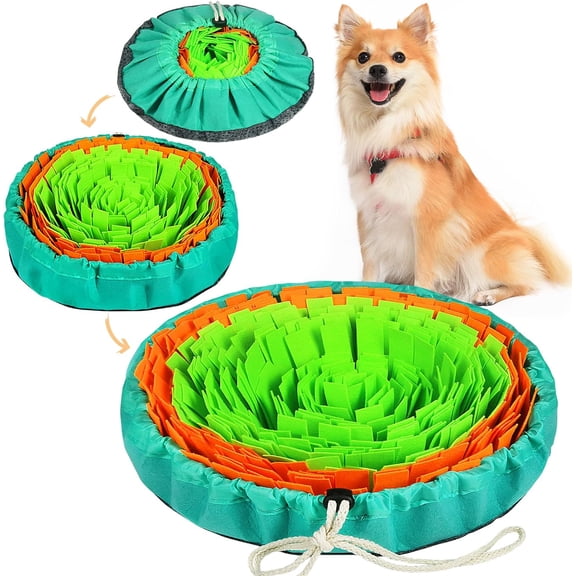 Philowng Snuffle Mat for Dogs, Interactive Sniff Mat for Slow Eating and Keep Busy, Adjustable Dog Digging Toys Encourages Natural Foraging Skills and Mental Stimulation