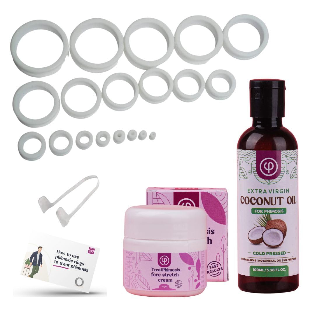 Phimosis Stretching Rings Kit, Ring Removal Tool And User Manual