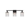 thumbnail image 1 of Phineas 3 lights bath sconce in black with clear crystals, 1 of 7