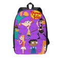 thumbnail image 1 of Phineas And Ferb Backpack, Large Capacity Laptop Backpack, Durable Water-Resistant Daypack, 17.3x12.2x5.5 Inch, 1 of 8