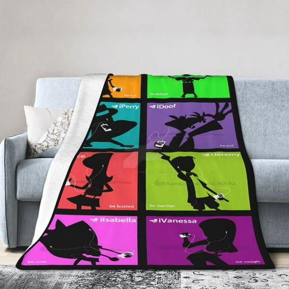 Phineas And Ferb Blanket Soft Cozy Flannel Warm Throw Blanket Unique Gifts Room Decor Blanket 40"x30"