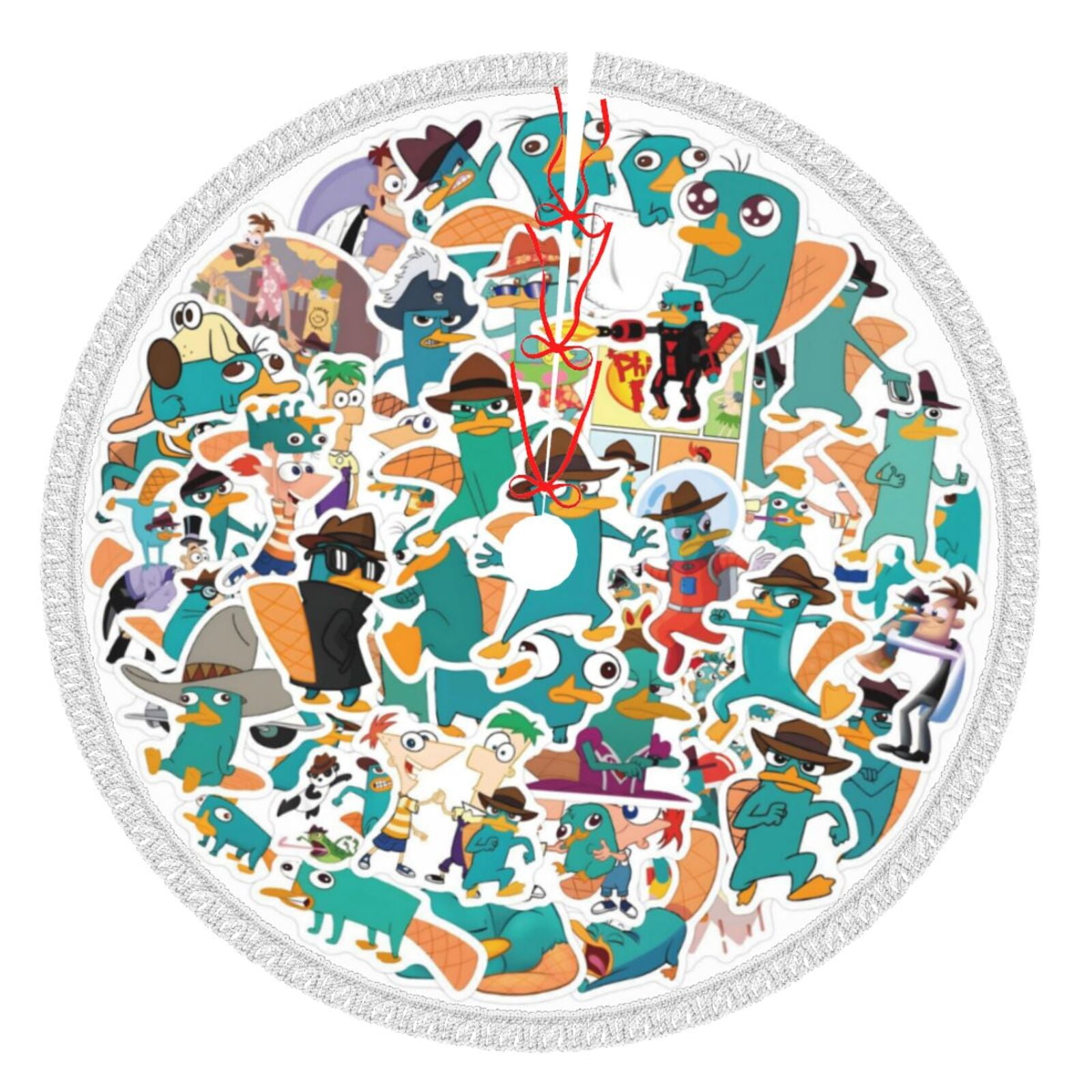 Phineas And Ferb Christmas Tree Skirt Large Christmas Tree Skirts with ...