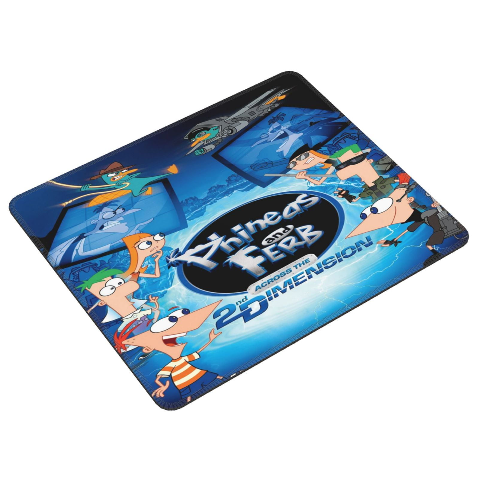 Phineas Fer Computer Mouse Mat with Anti-Slip Rubber Base Anti-Fray ...