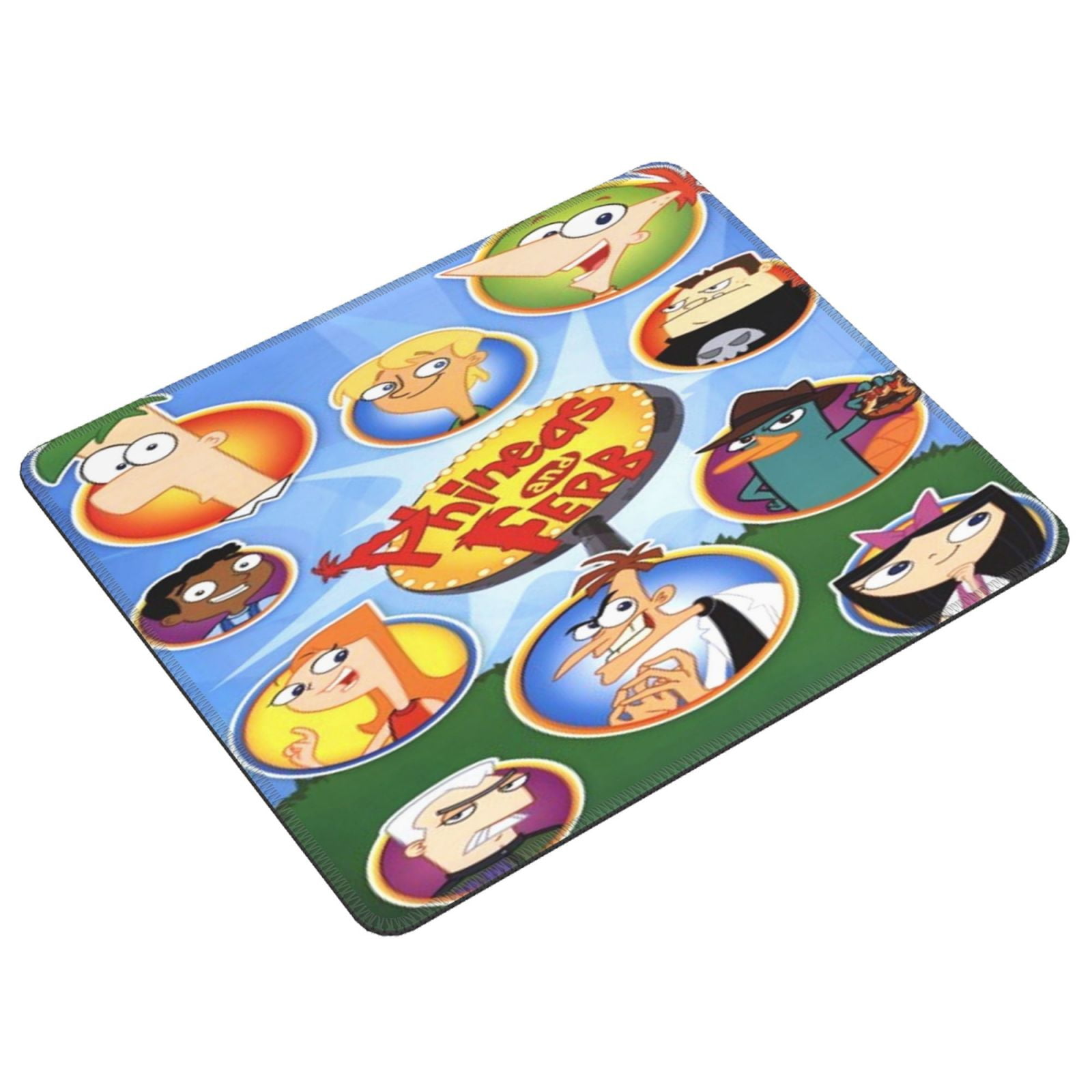 Phineas Fer Computer Mouse Mat with Anti-Slip Rubber Base Anti-Fray ...