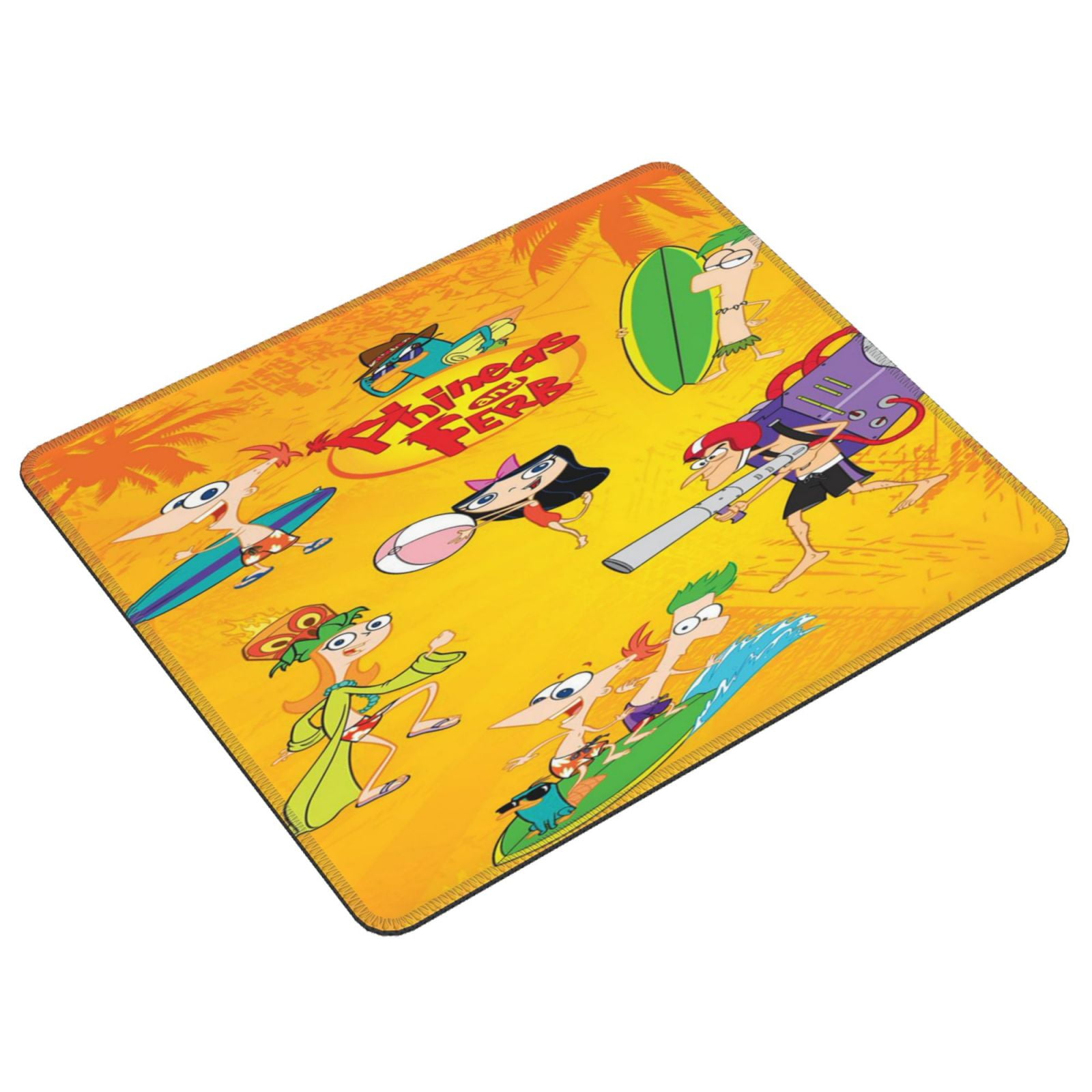Phineas Fer Computer Mouse Mat with Anti-Slip Rubber Base Anti-Fray ...